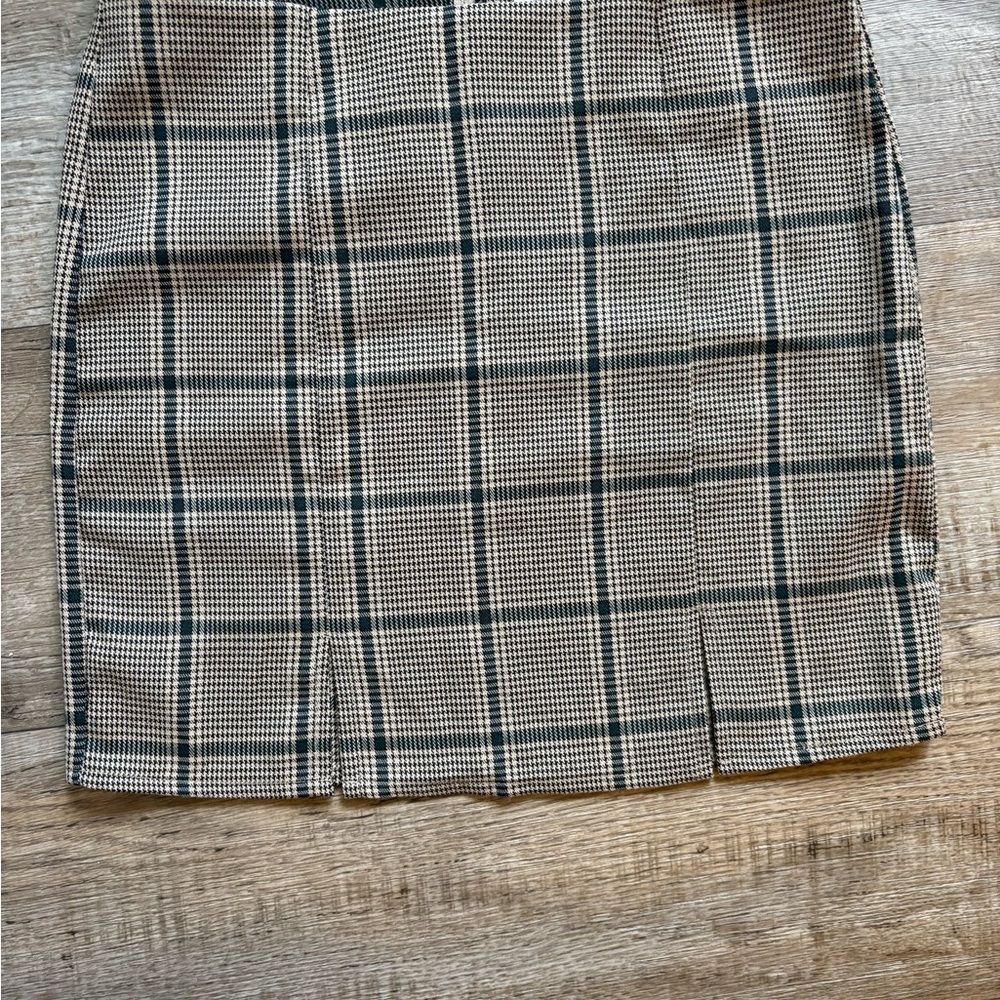 RSQ Gray Pleated Pencil Mini Skirt